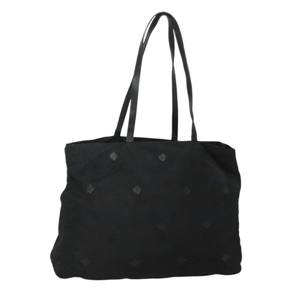 PRADA Tote Bag Nylon Black Silver Auth bs23350 - Picture 1 of 14